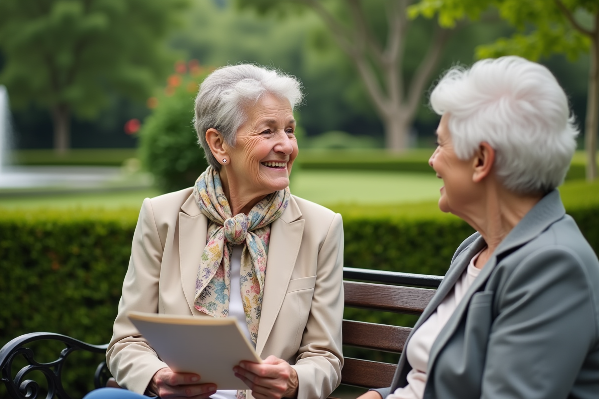 Femme senior souriant lors d