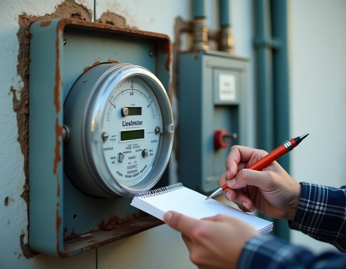 Relevé de compteur électrique en kWh par un particulier pour calculer le prix de l'électricité à domicile
